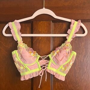 For Love And Lemons Sunset Butterfly Bustier Bra Top